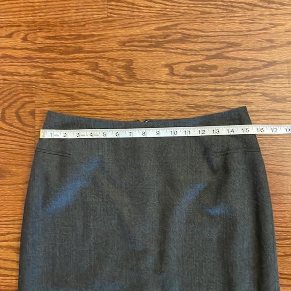 LOFT VTG petite classic A-line wool grey classic minimalist SKIRT back pleat 6P - Picture 10 of 13